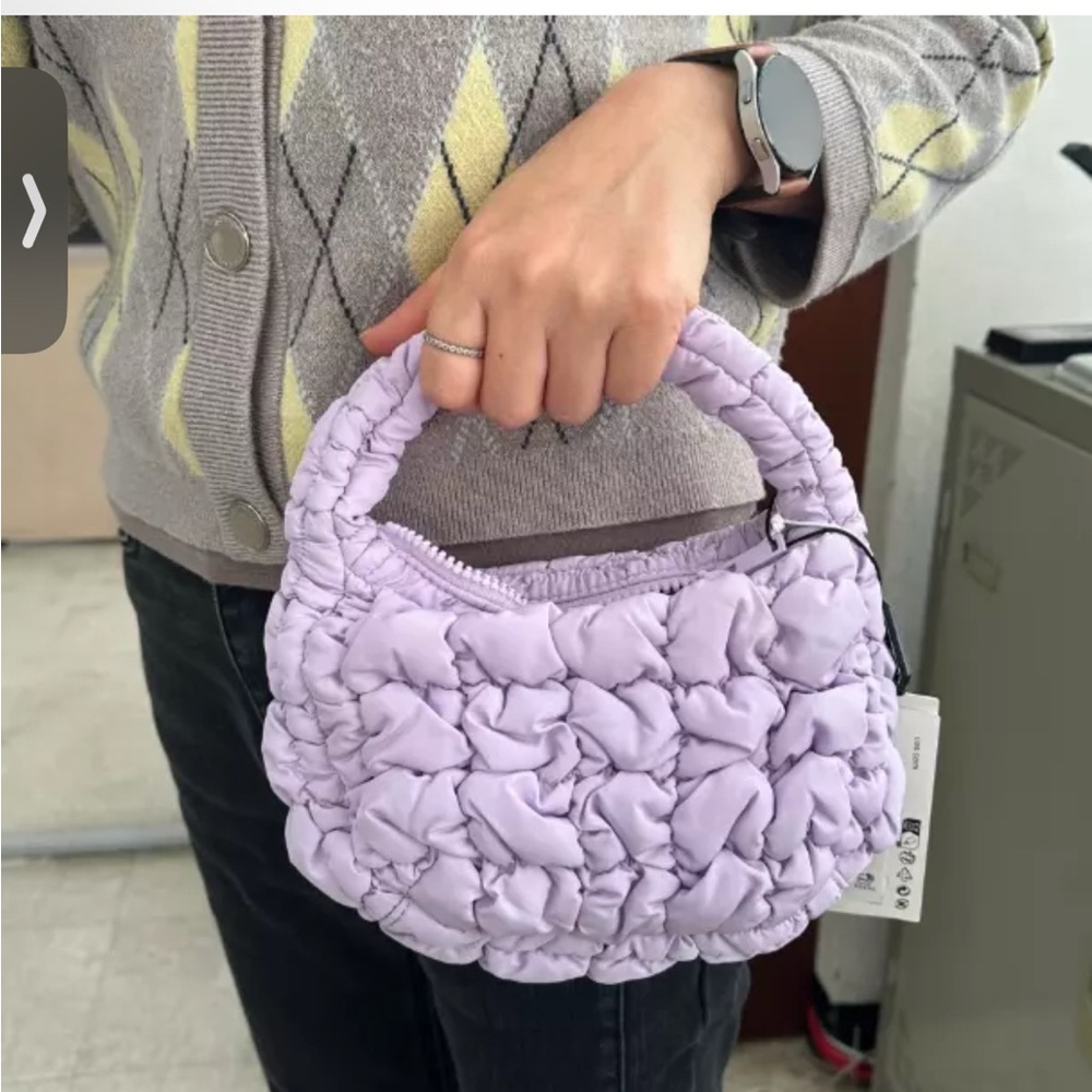 COS Lavender Quilted Handbag